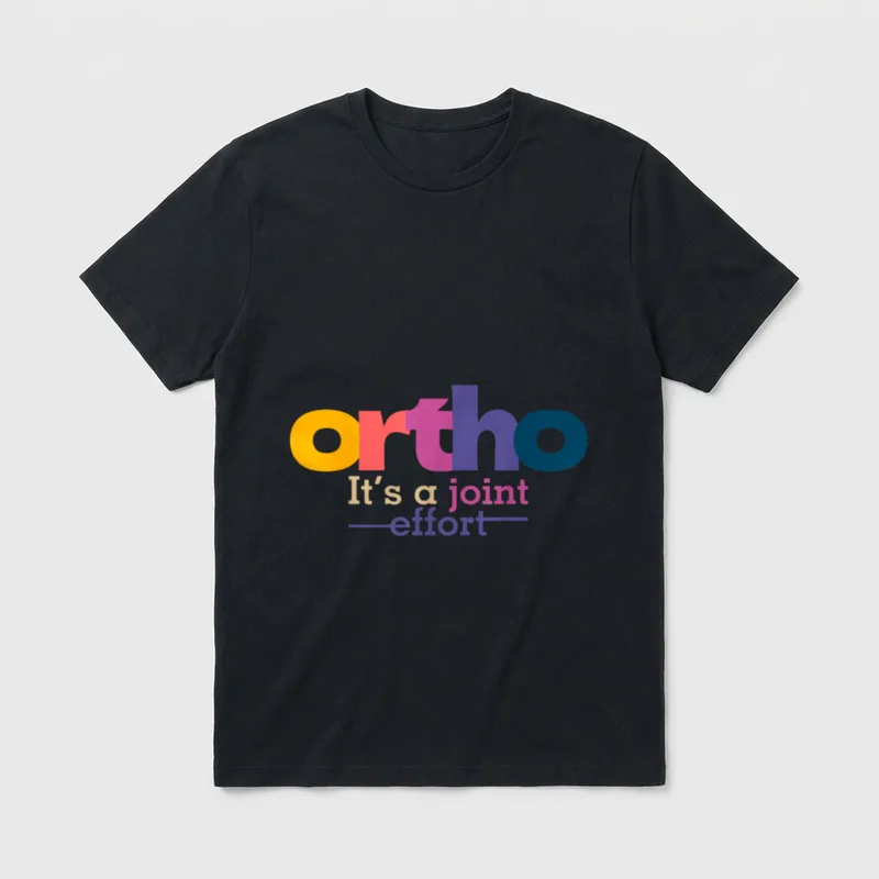 Ortho It's a Joint Effort Bone T-Shirt – Printed typography reading ortho It’s a joint effort – Classic T-Shirt in Black