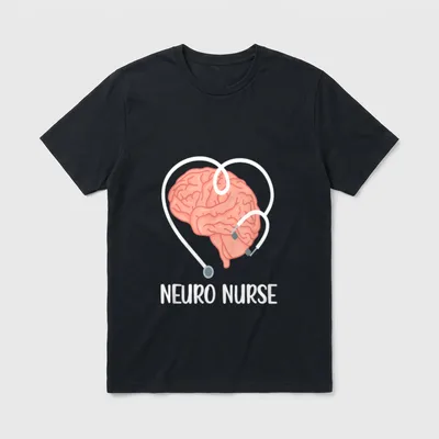 Neuro Nurse Stethoscope Neurology T-Shirt – Classic T-Shirt in Black