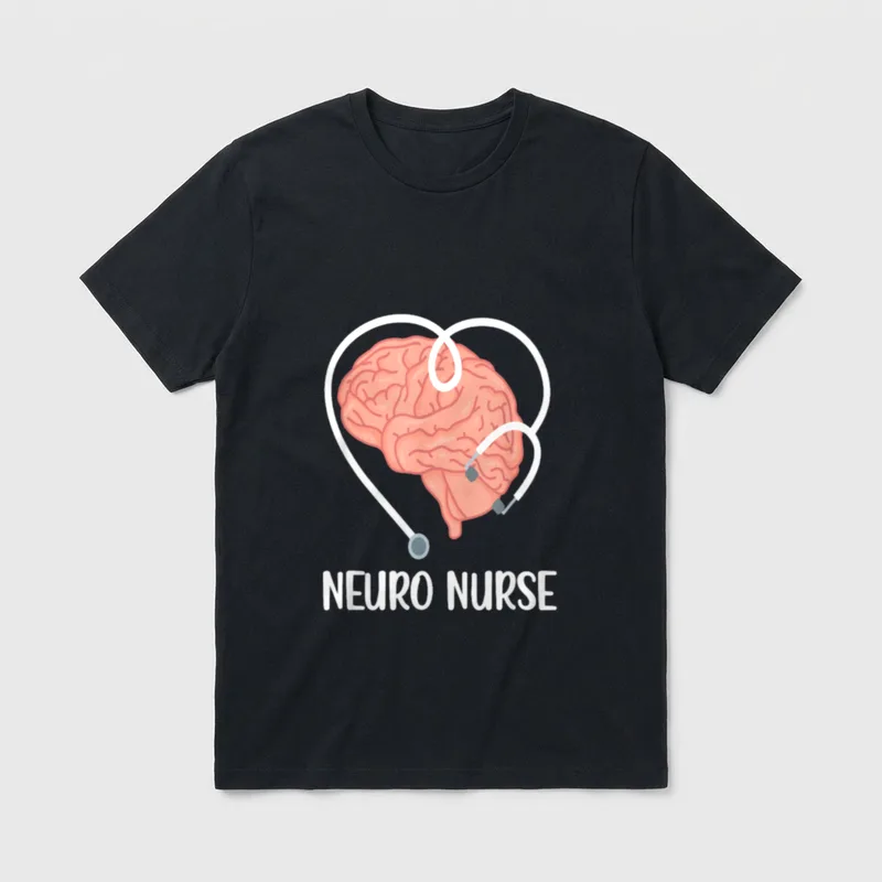 Neuro Nurse Stethoscope Neurology T-Shirt – Classic T-Shirt in Black