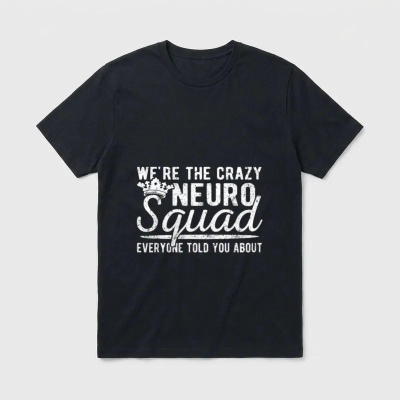 Crazy Neuro Squad Neurology Nurse Neuroscience T-Shirt – Classic T-Shirt in Black