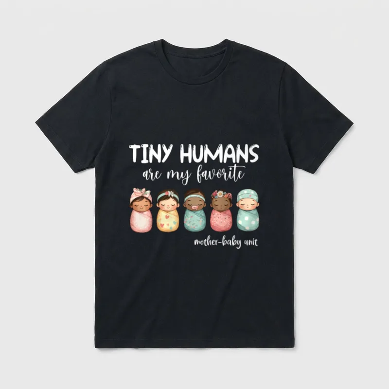 Tiny Humans Are My Favorite NICU T-Shirt – Classic T-Shirt in Black