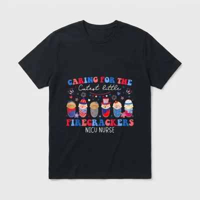 Caring for the Cutest Firecrackers NICU T-Shirt – Classic T-Shirt in Black