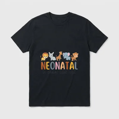 Neonatal Intensive Care Unit Animals NICU T-Shirt – Classic T-Shirt in Black