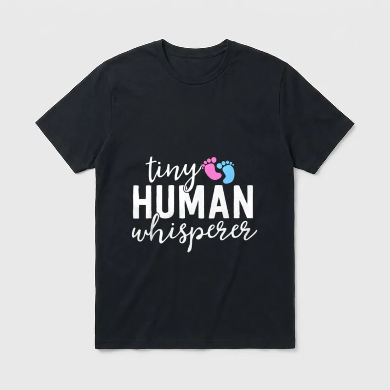 NICU Nurse Tiny Human Whisperer Neonatal T-Shirt – Classic T-Shirt in Black