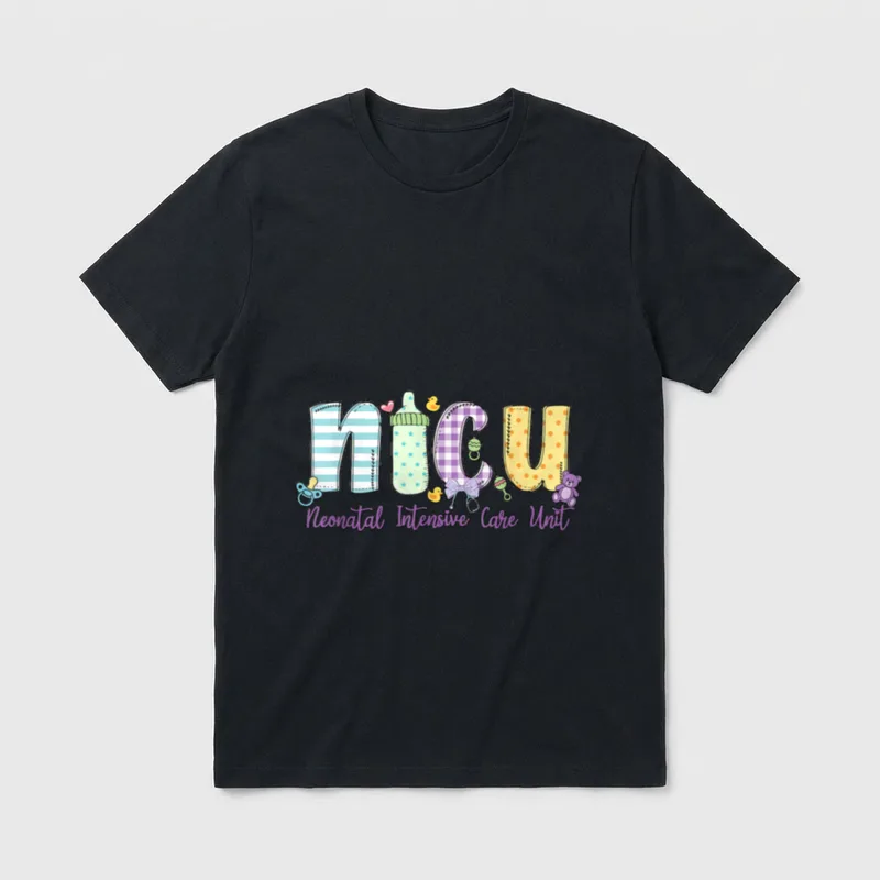 NICU Nurse Neonatal Intensive Care Unite T-Shirt – NICU Neonatal Intensive Care Unit – Classic T-Shirt in Black
