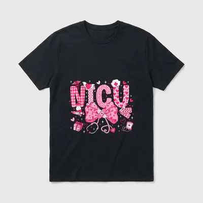 NICU Nurse Neonatal Intensive Care Coquette T-Shirt – Classic T-Shirt in Black