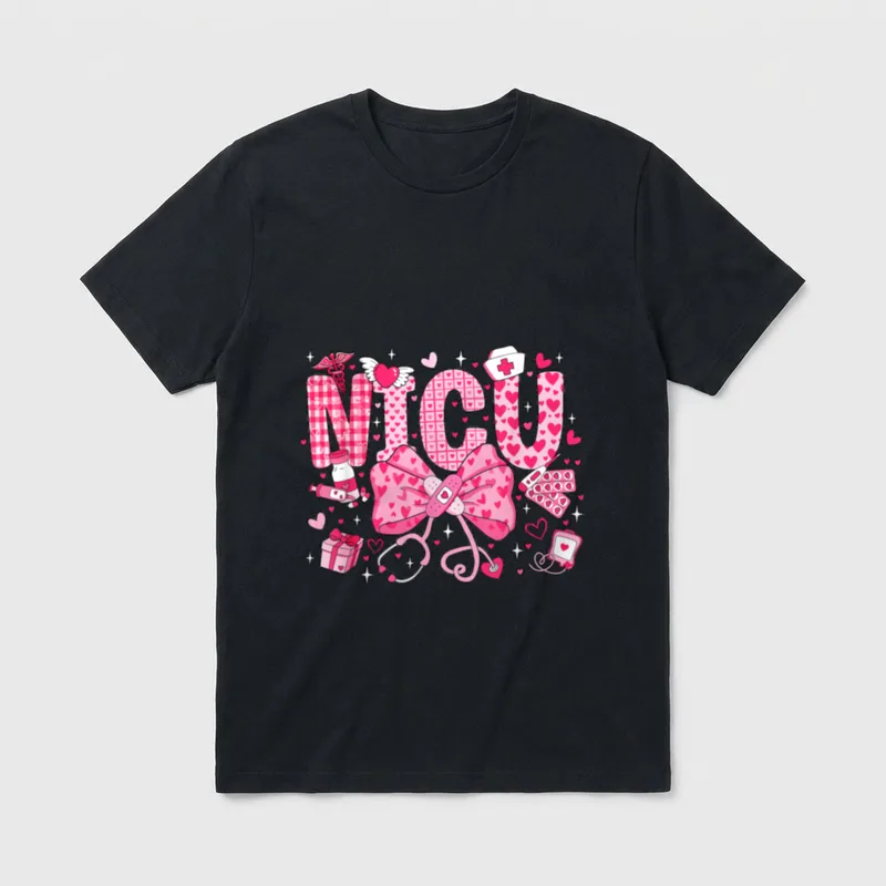 NICU Nurse Neonatal Intensive Care Coquette T-Shirt – Classic T-Shirt in Black