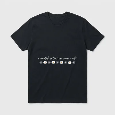 NICU Nurse Daisy Flower Neonatal RN T-Shirt – Classic T-Shirt in Black