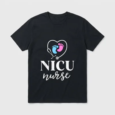 NICU Nurse Neonatal ICU Nursing School T-Shirt – Classic T-Shirt in Black
