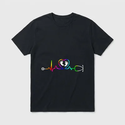 NICU Nurse Stethoscope T-Shirt – Classic T-Shirt in Black