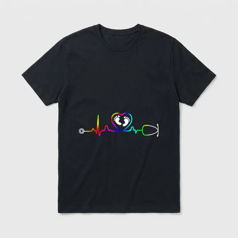 NICU Nurse Stethoscope T-Shirt – Classic T-Shirt in Black
