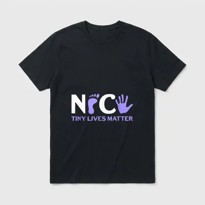 NICU Nurse Tiny Lives Medical Employee T-Shirt – Classic T-Shirt in Black