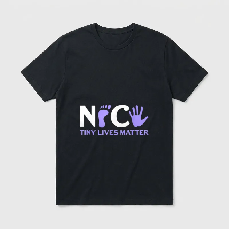NICU Nurse Tiny Lives Medical Employee T-Shirt – Classic T-Shirt in Black