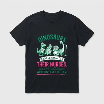 Listen to Their Nurses Funny RN T-Shirt – Classic T-Shirt in Black