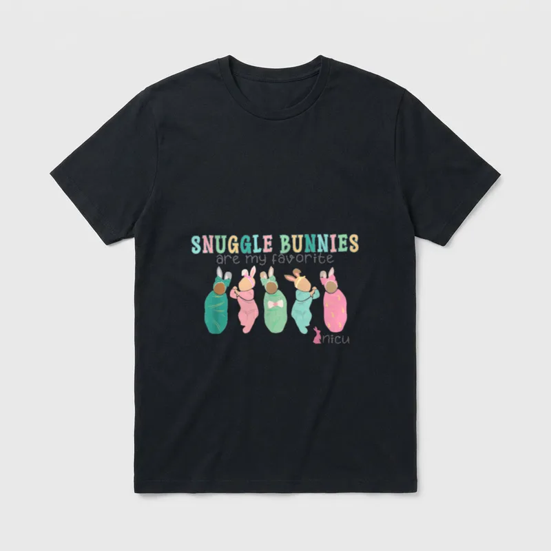 Snuggle Bunnies Are My Favorite NICU T-Shirt – Classic T-Shirt in Black