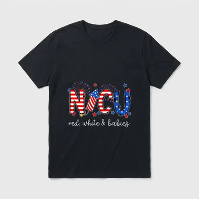 July NICU Neonatal ICU Nurse American T-Shirt – Classic T-Shirt in Black