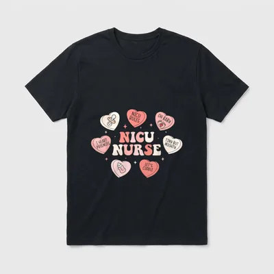 Valentines NICU Nurse Neonatal Intensive Get T-Shirt – Classic T-Shirt in Black