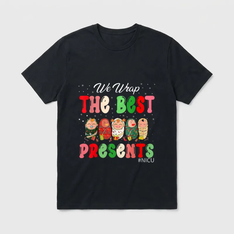 We Wrap the Best Presents NICU T-Shirt – Classic T-Shirt in Black