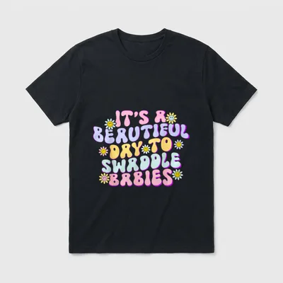 Day to Swaddle Babies Groovy NICU T-Shirt – Classic T-Shirt in Black