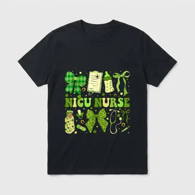 St NICU Nurse Neonatal Coquette Saint T-Shirt – Classic T-Shirt in Black