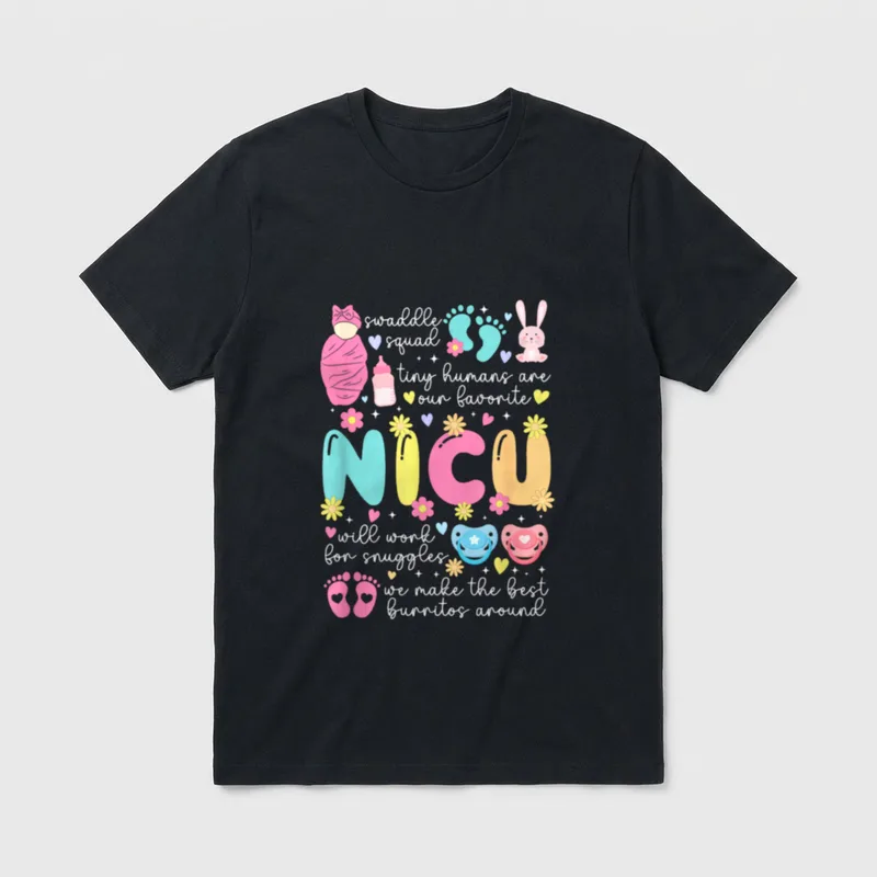 Groovy NICU Nurse Neonatal Intensive Care T-Shirt – Classic T-Shirt in Black