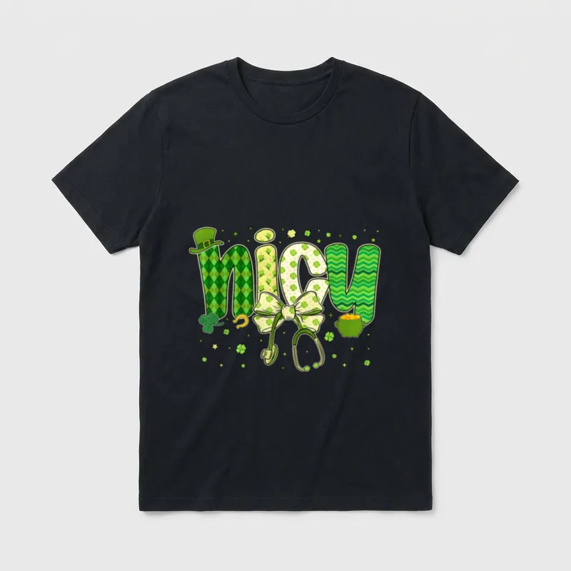 St NICU Nurse Neonatal Coquette Patrick T-Shirt – Classic T-Shirt in Black