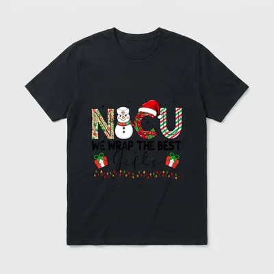 NICU Nurse Christmas Neonatal Intensive Care T-Shirt – Classic T-Shirt in Black