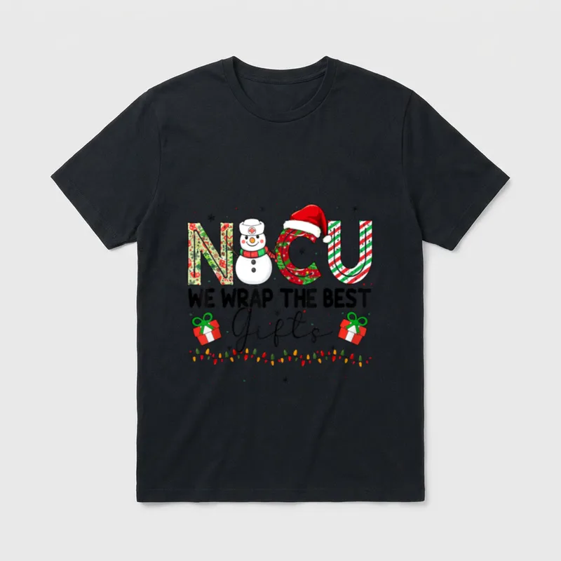 NICU Nurse Christmas Neonatal Intensive Care T-Shirt – Classic T-Shirt in Black