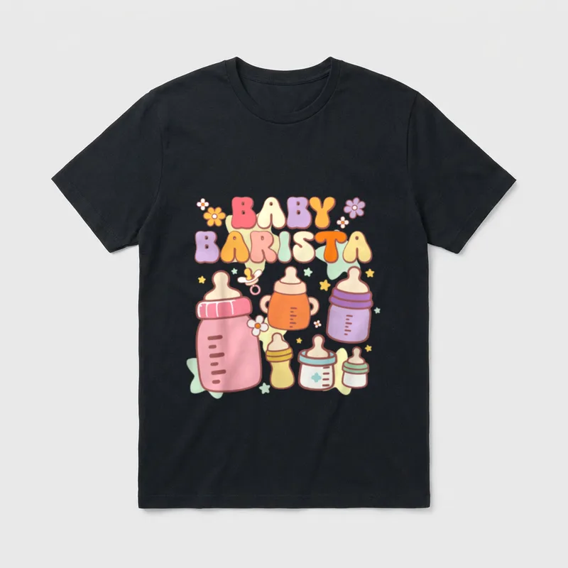 Baby Barista Funny Nurse NICU Milk T-Shirt – Classic T-Shirt in Black