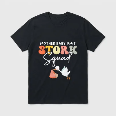 Squad Mother Baby Unit NICU Nurse T-Shirt – Classic T-Shirt in Black