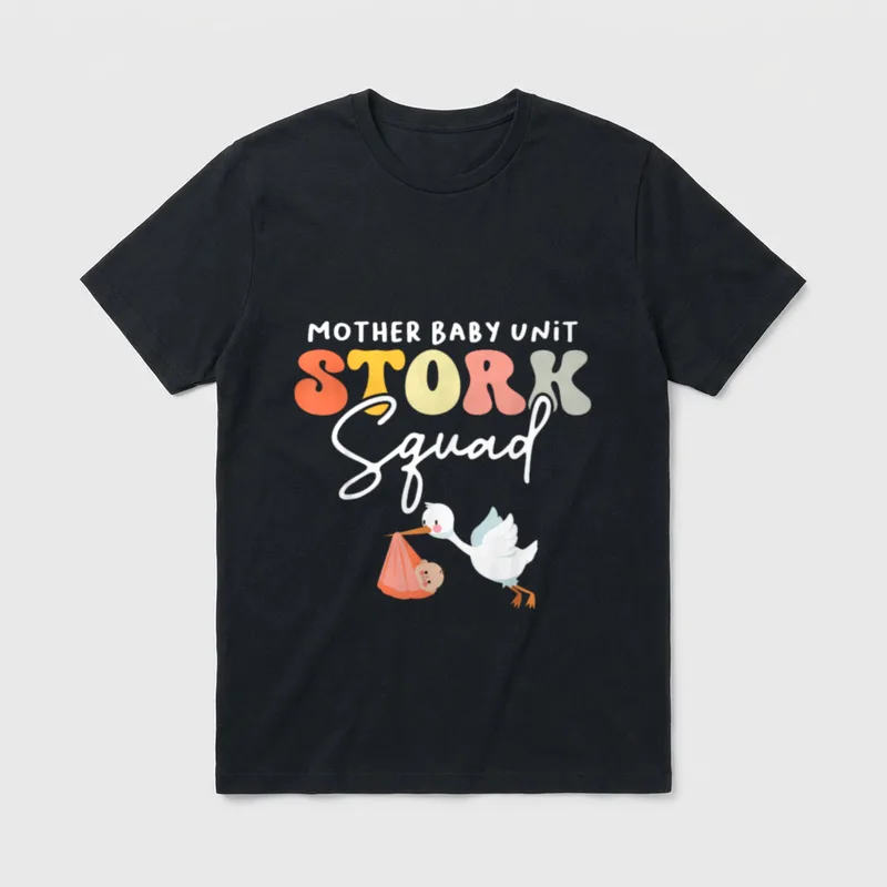 Squad Mother Baby Unit NICU Nurse T-Shirt – Classic T-Shirt in Black