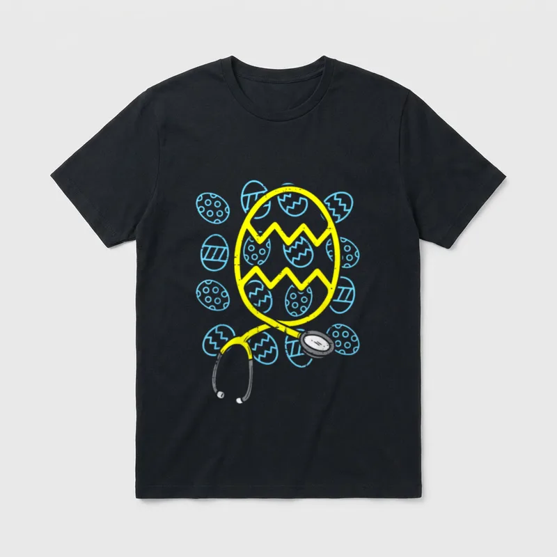 Easter Egg Stethoscope Scrub Pacu Nicu T-Shirt – Classic T-Shirt in Black