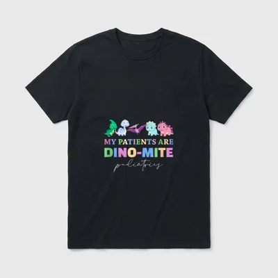 My Patients Are Dino-Mite Pediatric NICU T-Shirt – Classic T-Shirt in Black