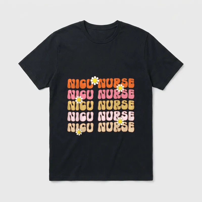 Groovy NICU Nurse Neonatal Intensive Unit T-Shirt – Classic T-Shirt in Black