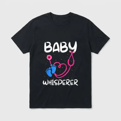 Baby Whisperer NICU Nurse Neonatal Nursing T-Shirt – Classic T-Shirt in Black