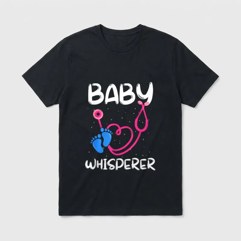 Baby Whisperer NICU Nurse Neonatal Nursing T-Shirt – Classic T-Shirt in Black