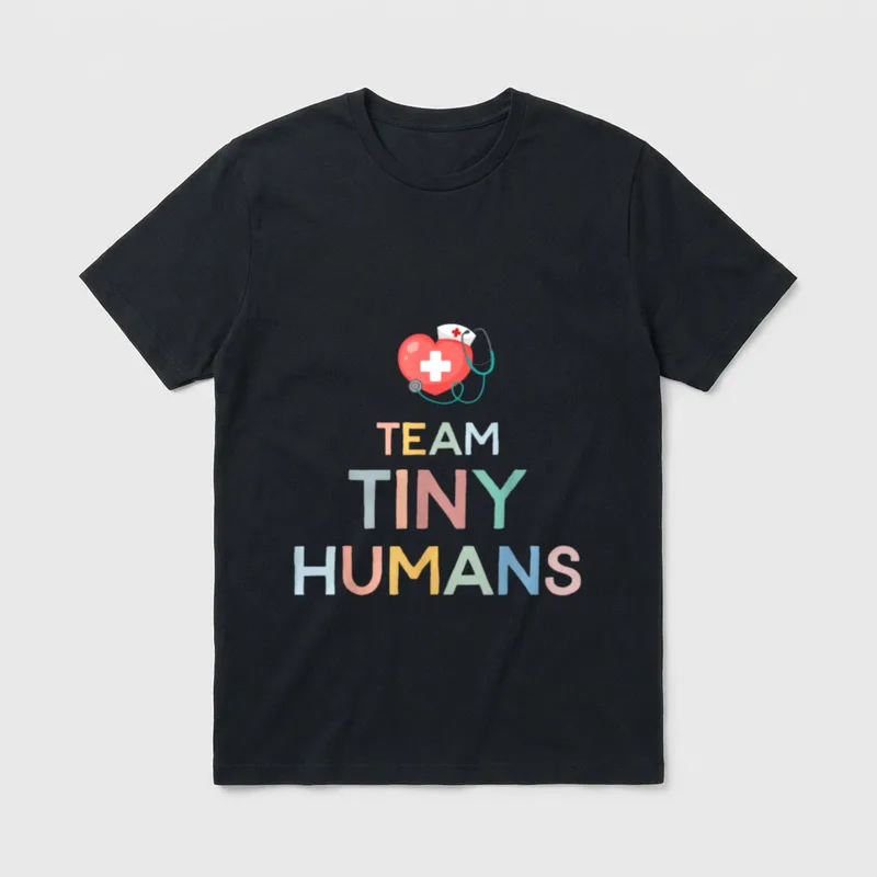 NICU Nurse ICU Neonatal Team Tiny T-Shirt – Classic T-Shirt in Black