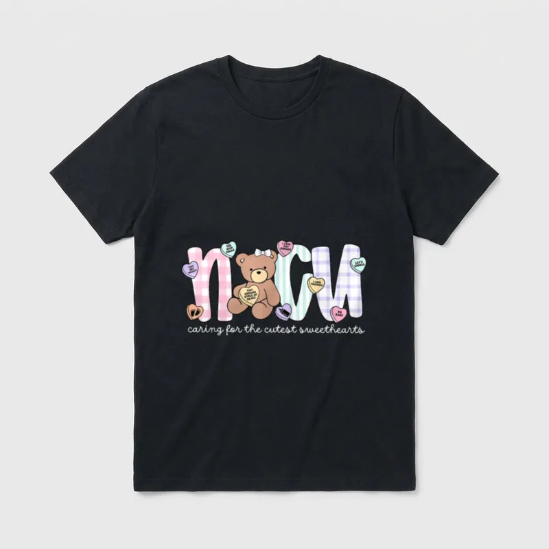 Neonatal Intensive Care Unit Valentine Nurse T-Shirt – Classic T-Shirt in Black