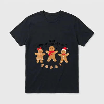 Team Tiny Gingerbread Nicu Crew Neonatal T-Shirt – TEAM tiny gingerbread NICU CREW – Classic T-Shirt in Black