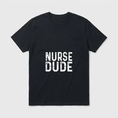 Nurse Dude Distressed RN LVN LVP T-Shirt – Classic T-Shirt in Black