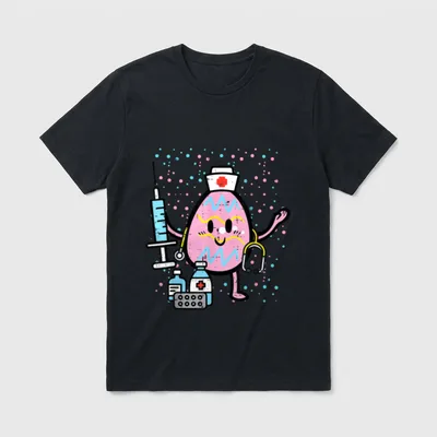 Easter Egg Nicu Nurse Cute Picu T-Shirt – Classic T-Shirt in Black