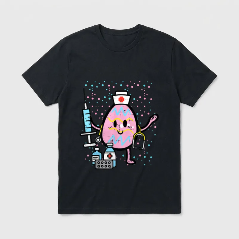 Easter Egg Nicu Nurse Cute Picu T-Shirt – Classic T-Shirt in Black