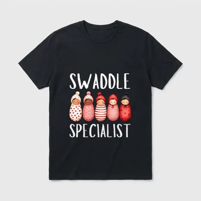 Swaddle Specialist NICU Mother Baby Tech T-Shirt – Classic T-Shirt in Black