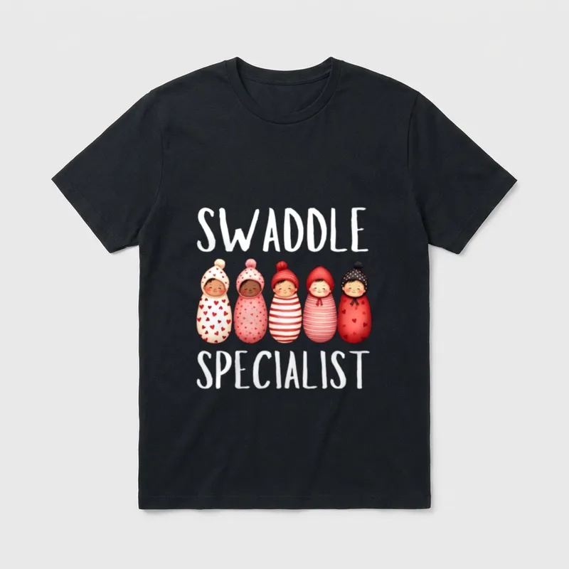 Swaddle Specialist NICU Mother Baby Tech T-Shirt – Classic T-Shirt in Black