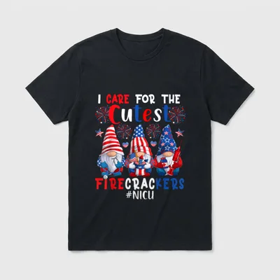 Care for the Cutest Firecrackers NICU T-Shirt – Classic T-Shirt in Black