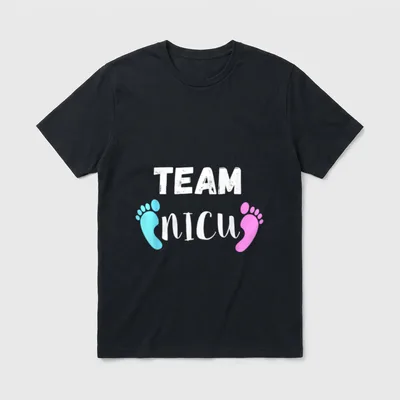Team Nicu Nurse Squad Nursing Crew T-Shirt – Classic T-Shirt in Black