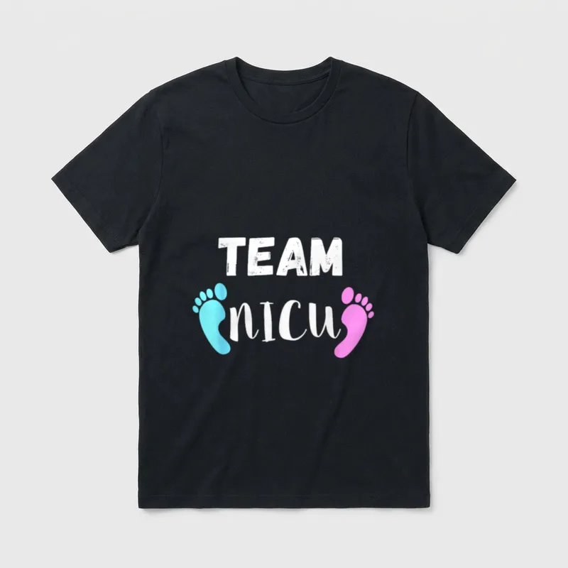 Team Nicu Nurse Squad Nursing Crew T-Shirt – Classic T-Shirt in Black