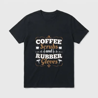Nurses Caregivers I Coffee Scrubs T-Shirt – Classic T-Shirt in Black