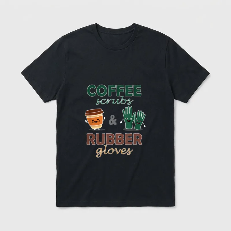 Coffee Scrubs and Rubber Gloves Perfect T-Shirt – Classic T-Shirt in Black