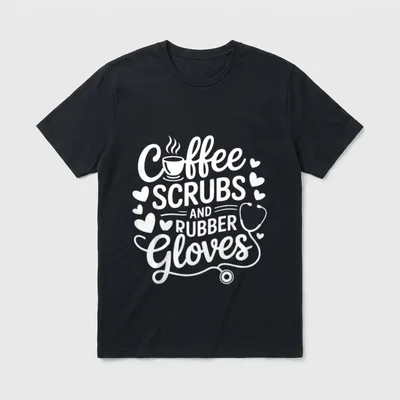Coffee Scrubs Rubber Gloves Medical Perfect T-Shirt – Classic T-Shirt in Black